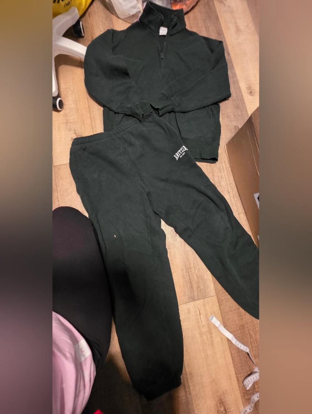 Aritzia Forest Green Set Oversized Small - Picture 2 of 8